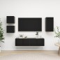 vidaXL Set Mobile TV 5 pz Nero in Truciolato vidaXL Set Mobile TV 5 pz Nero in Truciolato
