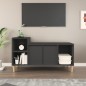 Mobile Porta TV Nero 100x35x55 cm in Legno Multistrato Mobile Porta TV Nero 100x35x55 cm in Legno Multistrato