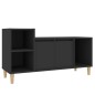 Mobile Porta TV Nero 100x35x55 cm in Legno Multistrato Mobile Porta TV Nero 100x35x55 cm in Legno Multistrato