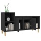Mobile Porta TV Nero 100x35x55 cm in Legno Multistrato Mobile Porta TV Nero 100x35x55 cm in Legno Multistrato