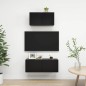 vidaXL Set Mobile TV 2 pz Nero in Truciolato vidaXL Set Mobile TV 2 pz Nero in Truciolato