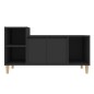Mobile Porta TV Nero 100x35x55 cm in Legno Multistrato Mobile Porta TV Nero 100x35x55 cm in Legno Multistrato
