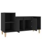 Mobile Porta TV Nero 100x35x55 cm in Legno Multistrato Mobile Porta TV Nero 100x35x55 cm in Legno Multistrato