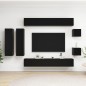 vidaXL Set Mobili TV 8 pz Nero in Truciolato vidaXL Set Mobili TV 8 pz Nero in Truciolato