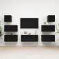 vidaXL Set di Mobili Porta TV 7 pz Nero in Legno Multistrato vidaXL Set di Mobili Porta TV 7 pz Nero in Legno Multistrato