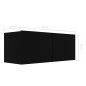 vidaXL Set di Mobili Porta TV 7 pz Nero in Legno Multistrato vidaXL Set di Mobili Porta TV 7 pz Nero in Legno Multistrato
