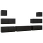 vidaXL Set Mobili TV 7 pz Nero in Truciolato vidaXL Set Mobili TV 7 pz Nero in Truciolato