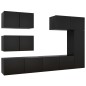 vidaXL Set di Mobili Porta TV 6 pz Nero in Legno Multistrato