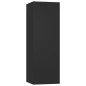 vidaXL Set di Mobili Porta TV 6 pz Nero in Legno Multistrato