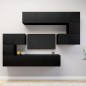 vidaXL Set Mobili TV 8 pz Nero in Truciolato vidaXL Set Mobili TV 8 pz Nero in Truciolato