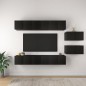 vidaXL Mobili TV 8 pz Neri in Truciolato vidaXL Mobili TV 8 pz Neri in Truciolato