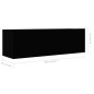 vidaXL Set di Mobili Porta TV 6 pz Nero in Legno Multistrato vidaXL Set di Mobili Porta TV 6 pz Nero in Legno Multistrato