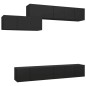 vidaXL Set di Mobili Porta TV 7 pz Nero in Legno Multistrato vidaXL Set di Mobili Porta TV 7 pz Nero in Legno Multistrato