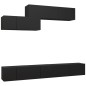 vidaXL Set Mobile TV 6 pz Nero in Truciolato vidaXL Set Mobile TV 6 pz Nero in Truciolato
