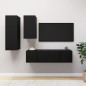 vidaXL Set Mobile TV 4 pz Nero in Truciolato vidaXL Set Mobile TV 4 pz Nero in Truciolato