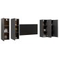 vidaXL Mobili TV 4 pz Grigi 30,5x30x90 cm in Truciolato vidaXL Mobili TV 4 pz Grigi 30,5x30x90 cm in Truciolato