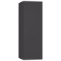 vidaXL Mobili TV 4 pz Grigi 30,5x30x90 cm in Truciolato vidaXL Mobili TV 4 pz Grigi 30,5x30x90 cm in Truciolato