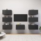 vidaXL Mobili TV 7 pz Grigi 30,5x30x60 cm in Truciolato vidaXL Mobili TV 7 pz Grigi 30,5x30x60 cm in Truciolato