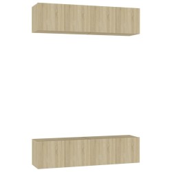 vidaXL Mobili TV 4 pz Rovere Sonoma 60x30x30 cm in Truciolato
