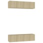 vidaXL Mobili TV 4 pz Rovere Sonoma 60x30x30 cm in Truciolato