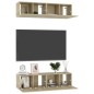 vidaXL Mobili TV 4 pz Rovere Sonoma 60x30x30 cm in Truciolato