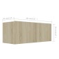 vidaXL Mobili TV 4 pz Rovere Sonoma 80x30x30 cm in Legno Multistrato vidaXL Mobili TV 4 pz Rovere Sonoma 80x30x30 cm in Legno Multistrato