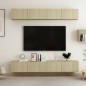 vidaXL Mobili TV 4 pz Rovere Sonoma 100x30x30 cm in Truciolato vidaXL Mobili TV 4 pz Rovere Sonoma 100x30x30 cm in Truciolato