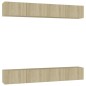 vidaXL Mobili TV 4 pz Rovere Sonoma 100x30x30 cm in Truciolato vidaXL Mobili TV 4 pz Rovere Sonoma 100x30x30 cm in Truciolato