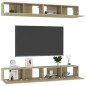 vidaXL Mobili TV 4 pz Rovere Sonoma 100x30x30 cm in Truciolato vidaXL Mobili TV 4 pz Rovere Sonoma 100x30x30 cm in Truciolato