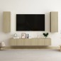 vidaXL Set Porta TV 5 pz Rovere Sonoma in Truciolato vidaXL Set Porta TV 5 pz Rovere Sonoma in Truciolato