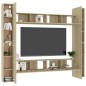 vidaXL Set Porta TV 8 pz Rovere Sonoma in Truciolato