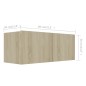 vidaXL Set Porta TV 5 pz Rovere Sonoma in Truciolato vidaXL Set Porta TV 5 pz Rovere Sonoma in Truciolato