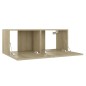 vidaXL Set di Mobili TV 3 pz Rovere Sonoma in Legno Multistrato vidaXL Set di Mobili TV 3 pz Rovere Sonoma in Legno Multistrato