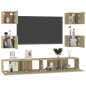 vidaXL Set di Mobili TV 6 pz Rovere Sonoma in Legno Multistrato vidaXL Set di Mobili TV 6 pz Rovere Sonoma in Legno Multistrato