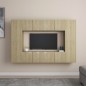 vidaXL Set di Mobili Porta TV 8 pz Rovere Sonoma in Legno Multistrato vidaXL Set di Mobili Porta TV 8 pz Rovere Sonoma in Legno Multistrato