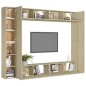 vidaXL Set Porta TV 8 pz Rovere Sonoma in Truciolato vidaXL Set Porta TV 8 pz Rovere Sonoma in Truciolato