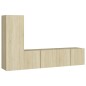 vidaXL Set di Mobili Porta TV 3 pz Rovere Sonoma in Legno Multistrato vidaXL Set di Mobili Porta TV 3 pz Rovere Sonoma in Legno Multistrato