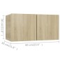 vidaXL Set di Mobili Porta TV 3 pz Rovere Sonoma in Legno Multistrato vidaXL Set di Mobili Porta TV 3 pz Rovere Sonoma in Legno Multistrato
