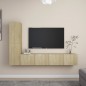 vidaXL Set Porta TV 4 pz Rovere Sonoma in Truciolato vidaXL Set Porta TV 4 pz Rovere Sonoma in Truciolato
