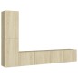 vidaXL Set Porta TV 4 pz Rovere Sonoma in Truciolato vidaXL Set Porta TV 4 pz Rovere Sonoma in Truciolato