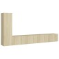 vidaXL Set di Mobili Porta TV 3 pz Rovere Sonoma in Legno Multistrato vidaXL Set di Mobili Porta TV 3 pz Rovere Sonoma in Legno Multistrato