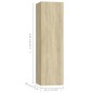 vidaXL Set di Mobili Porta TV 3 pz Rovere Sonoma in Legno Multistrato vidaXL Set di Mobili Porta TV 3 pz Rovere Sonoma in Legno Multistrato