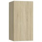 vidaXL Set di Mobili TV 4 pz Rovere Sonoma in Legno Multistrato vidaXL Set di Mobili TV 4 pz Rovere Sonoma in Legno Multistrato