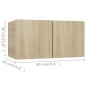 vidaXL Set di Mobili TV 4 pz Rovere Sonoma in Legno Multistrato vidaXL Set di Mobili TV 4 pz Rovere Sonoma in Legno Multistrato