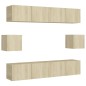 vidaXL Set Mobili TV 6 pz Rovere Sonoma in Truciolato vidaXL Set Mobili TV 6 pz Rovere Sonoma in Truciolato
