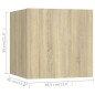 vidaXL Set di Mobili Porta TV 6 pz Rovere Sonoma in Legno Multistrato vidaXL Set di Mobili Porta TV 6 pz Rovere Sonoma in Legno Multistrato