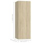 vidaXL Set Porta TV 4 pz Rovere Sonoma in Truciolato vidaXL Set Porta TV 4 pz Rovere Sonoma in Truciolato