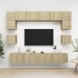 vidaXL Set di Mobili TV 8 pz Rovere Sonoma in Legno Multistrato vidaXL Set di Mobili TV 8 pz Rovere Sonoma in Legno Multistrato