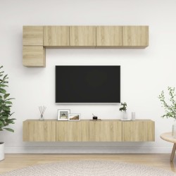 vidaXL Set di Mobili TV 5 pz Rovere Sonoma in Legno Multistrato