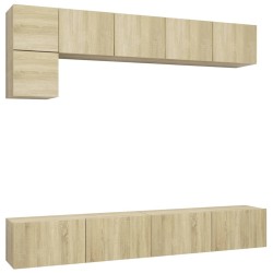 vidaXL Set di Mobili TV 5 pz Rovere Sonoma in Legno Multistrato